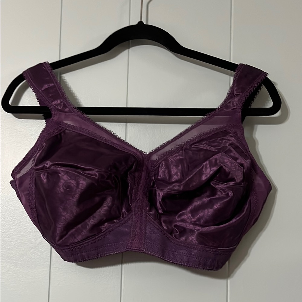 Playtex Purple Full-Coverage Bra with Wide Straps 38dd